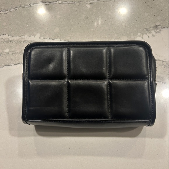 Amanda Uprichard Black Quilted Belt Bag Crossbody Purse - Picture 3 of 13